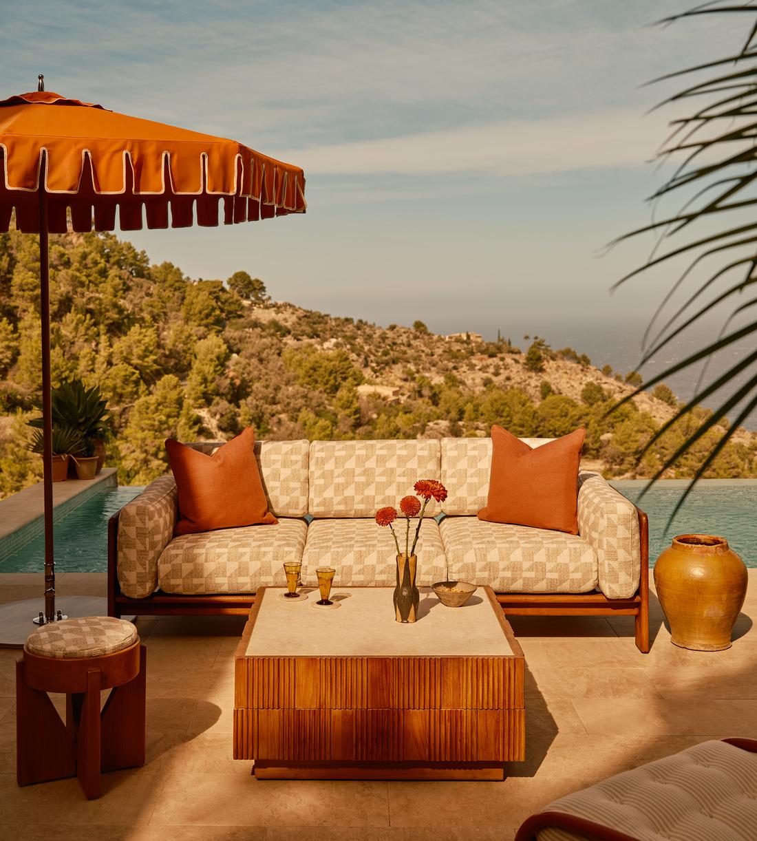 Marcia Geometric 3-Seater Sofa
