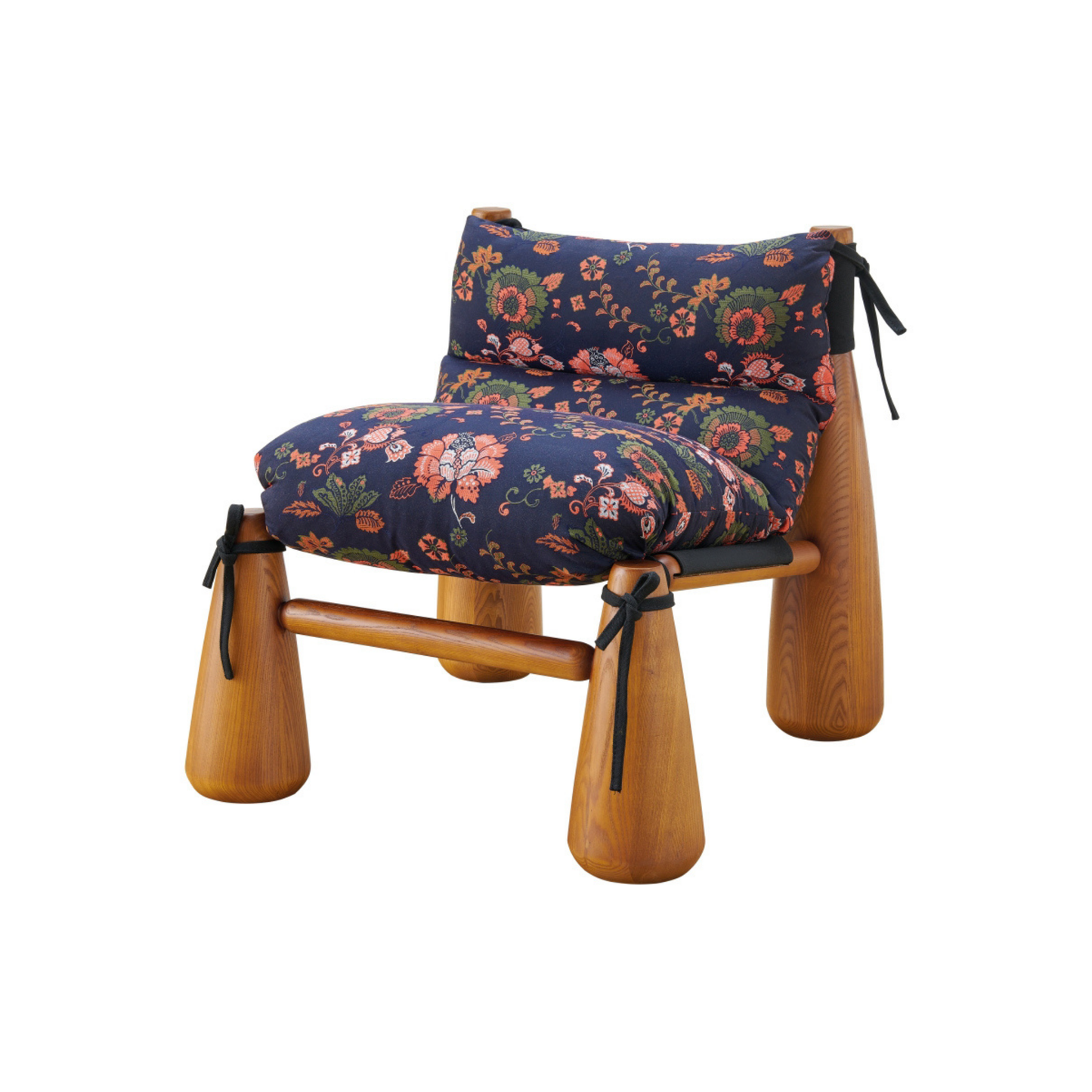 lima-armchair-walnut-floral-upholstery-front-view