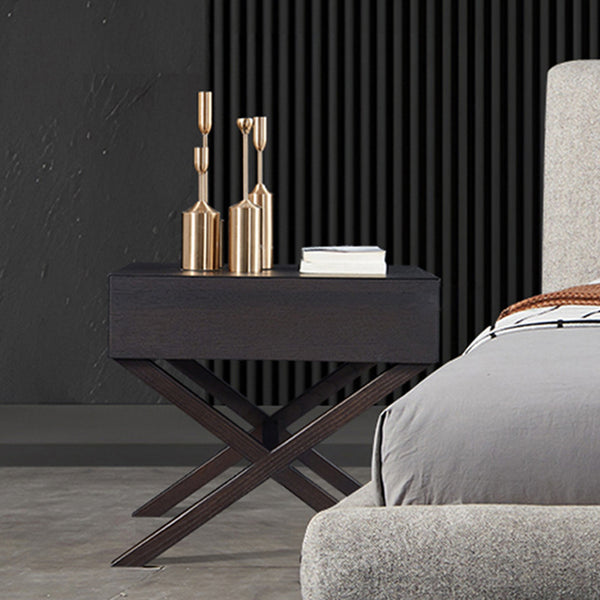Multi-Functional Dark Wood Bedside & Living Room Table