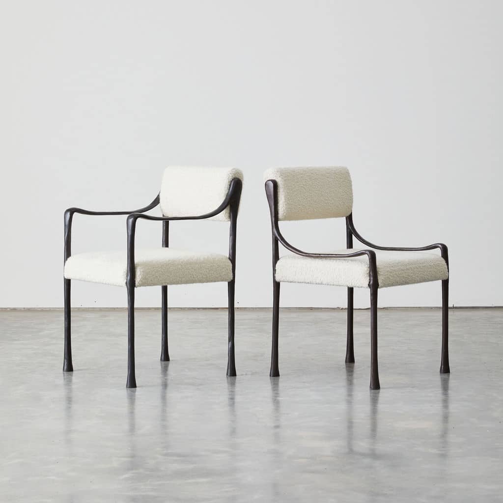 Giac Side Chair | Modern Organic Cream Bouclé Dining Chair