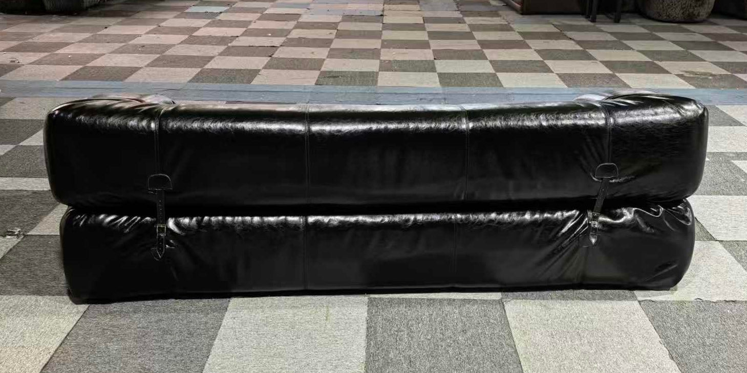 Togo Leather Sofa Three-Seater