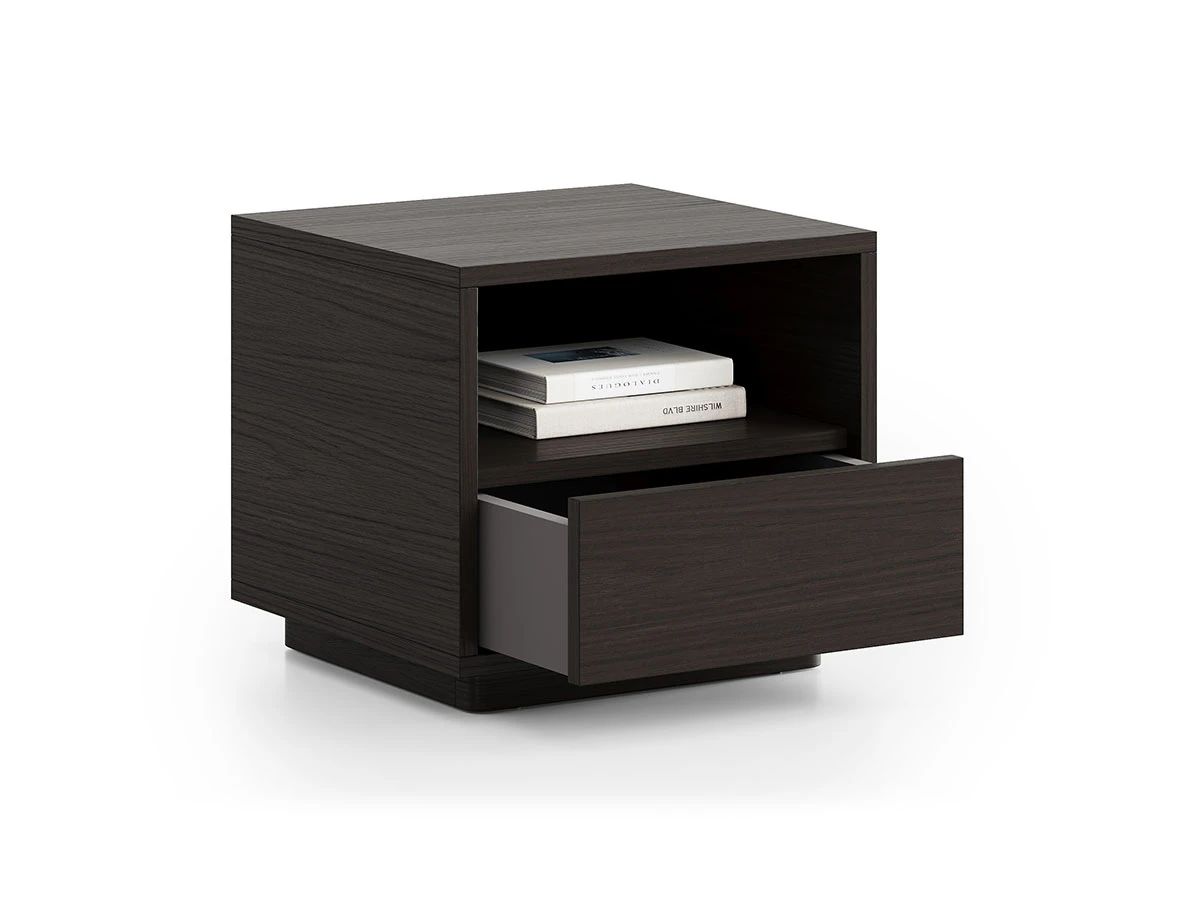 55×48×47cm Minimalist Dark Wood Nightstand