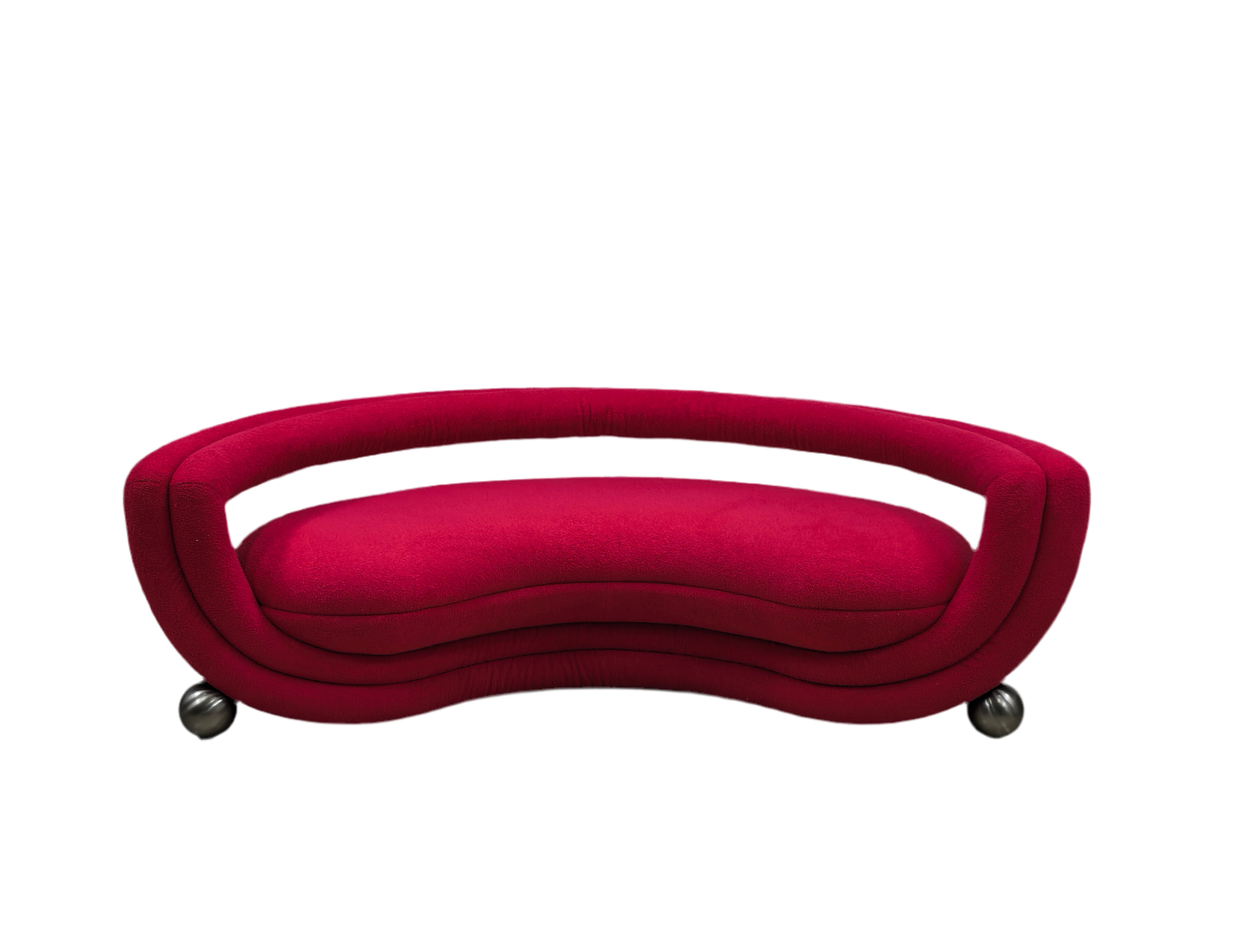 Kissing Armchair by Lara Bohinc - Sculptural Bronze & Cream Bouclé