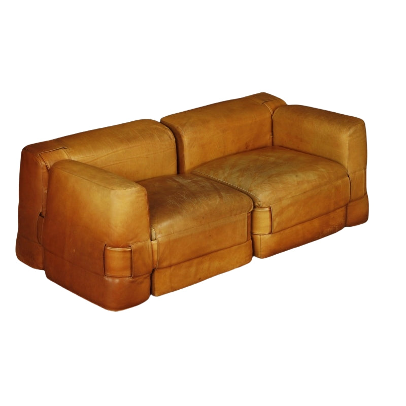 Mario Bellini's 932 Quartet Leather Sectional Sofa