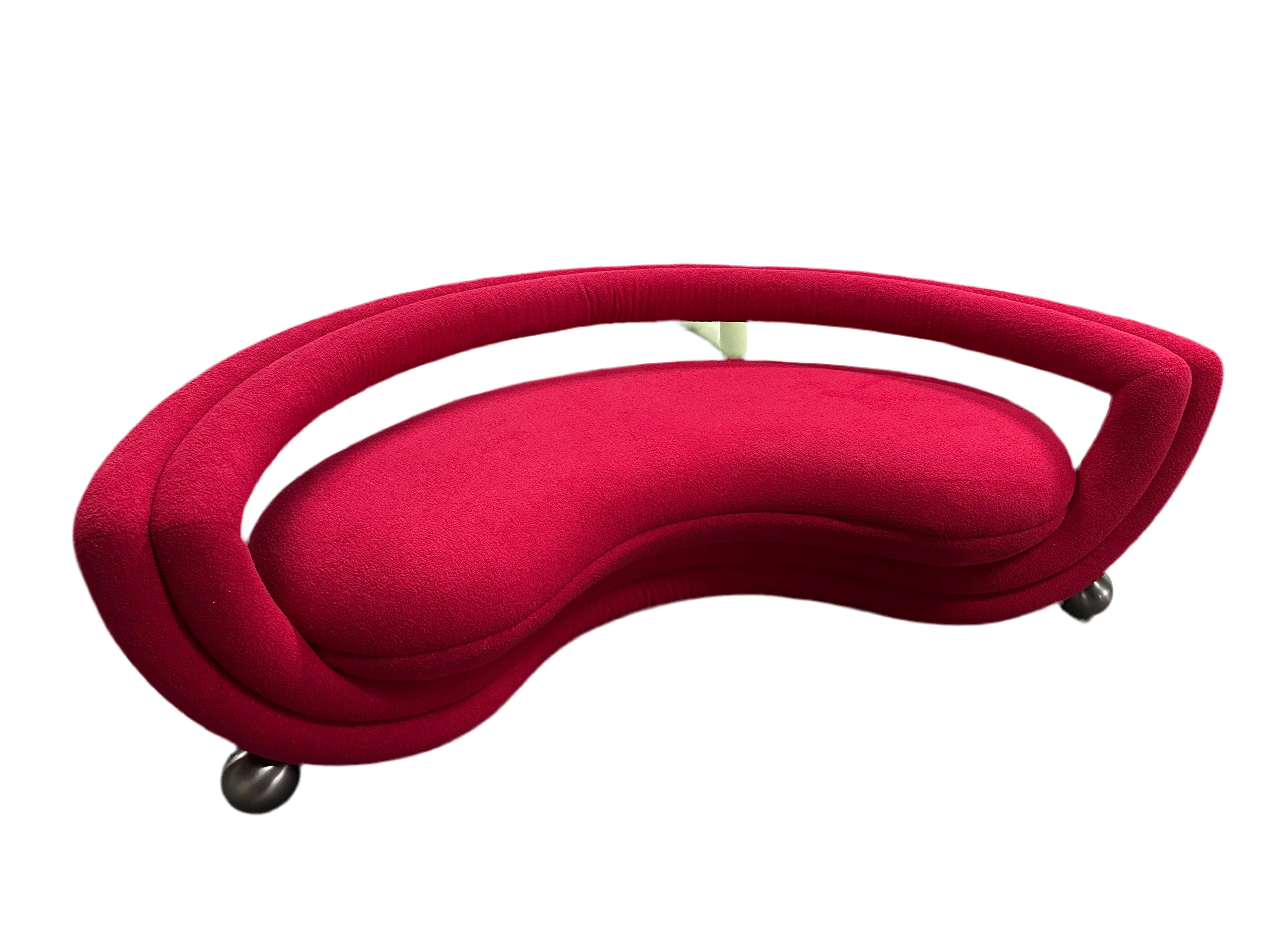 Kissing Armchair by Lara Bohinc - Sculptural Bronze & Cream Bouclé