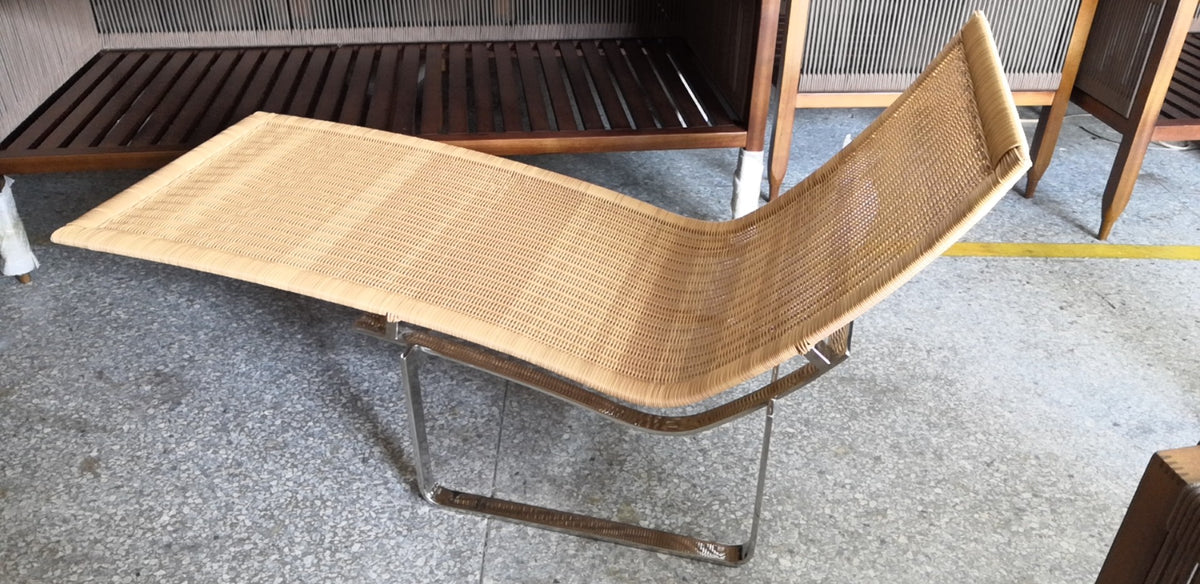 Premium Reproduction of PK24 Wicker Lounge Chair – Mid-Century Modern Chaise Longue