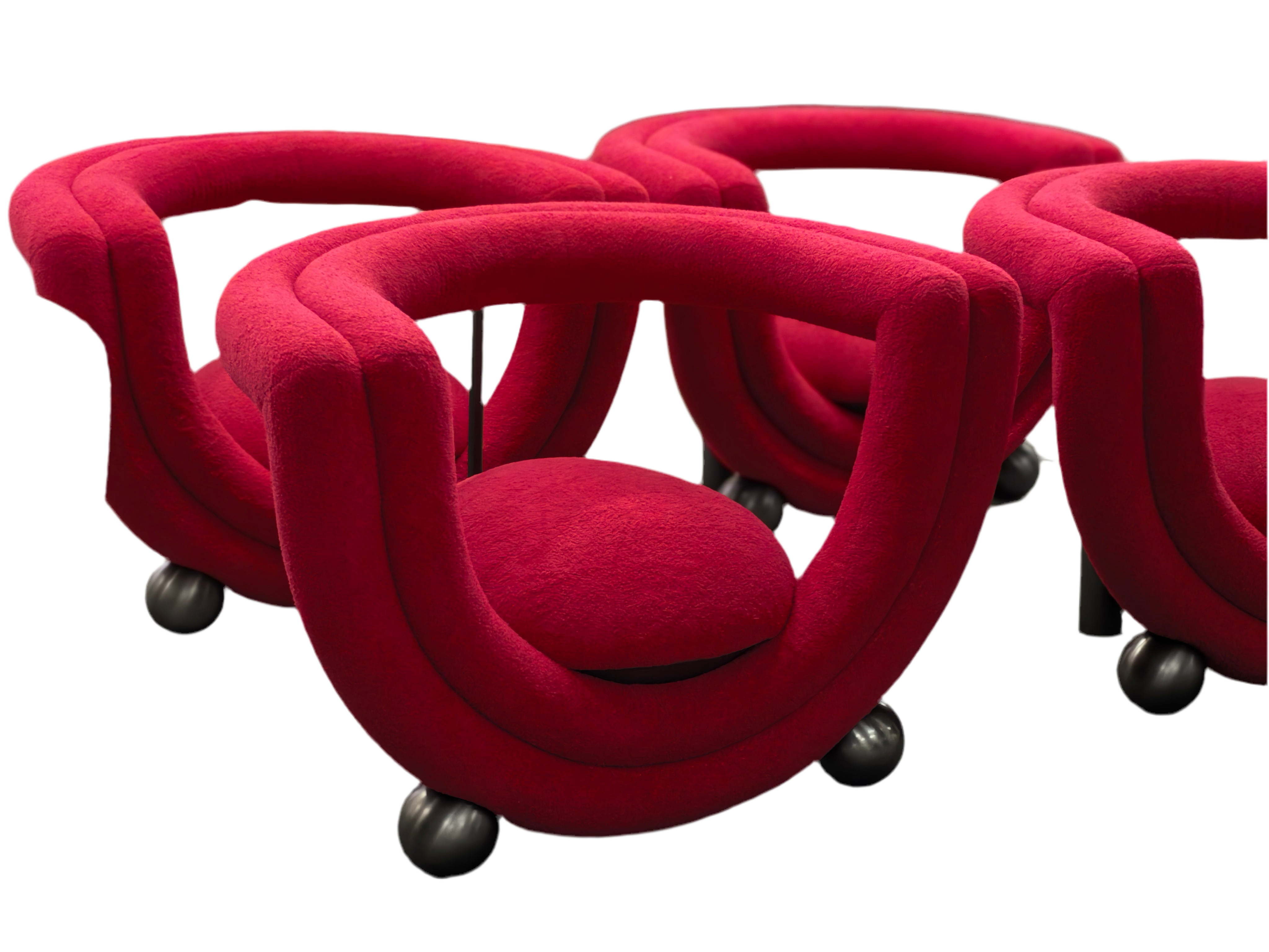 Kissing Armchair by Lara Bohinc - Sculptural Bronze & Cream Bouclé