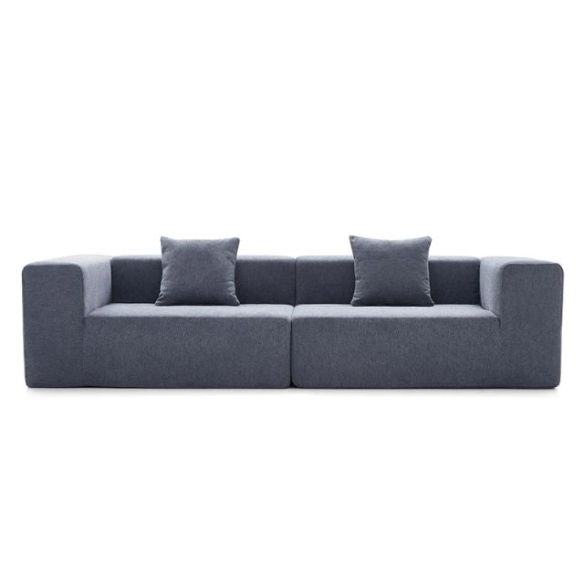 Compressed Modular Grey Sectional Sofa | Vintara Design – Versatile L-Shaped Couch