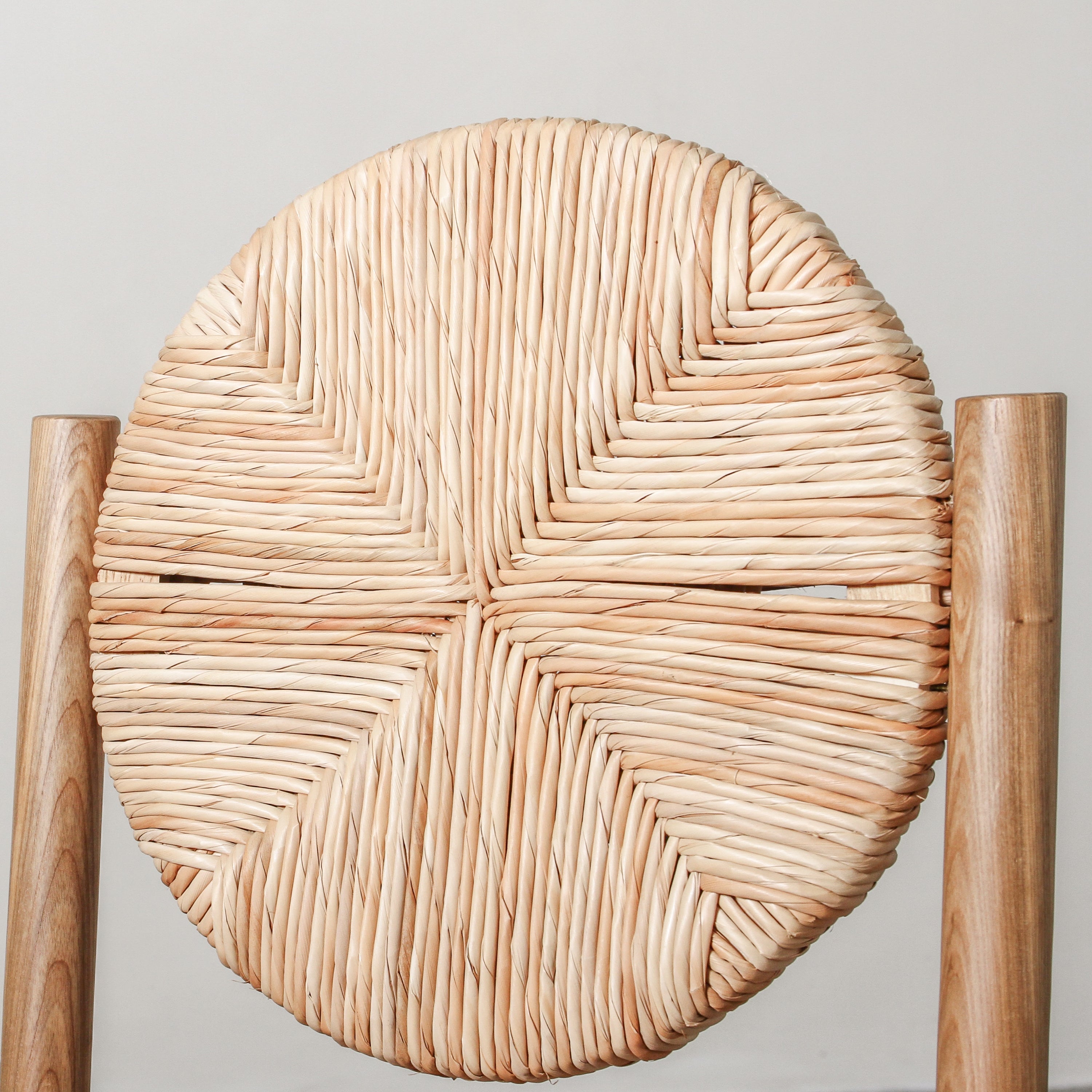 Ostuni Dining Chair | Natural Wood & Hand-Woven Rattan Accent Chair