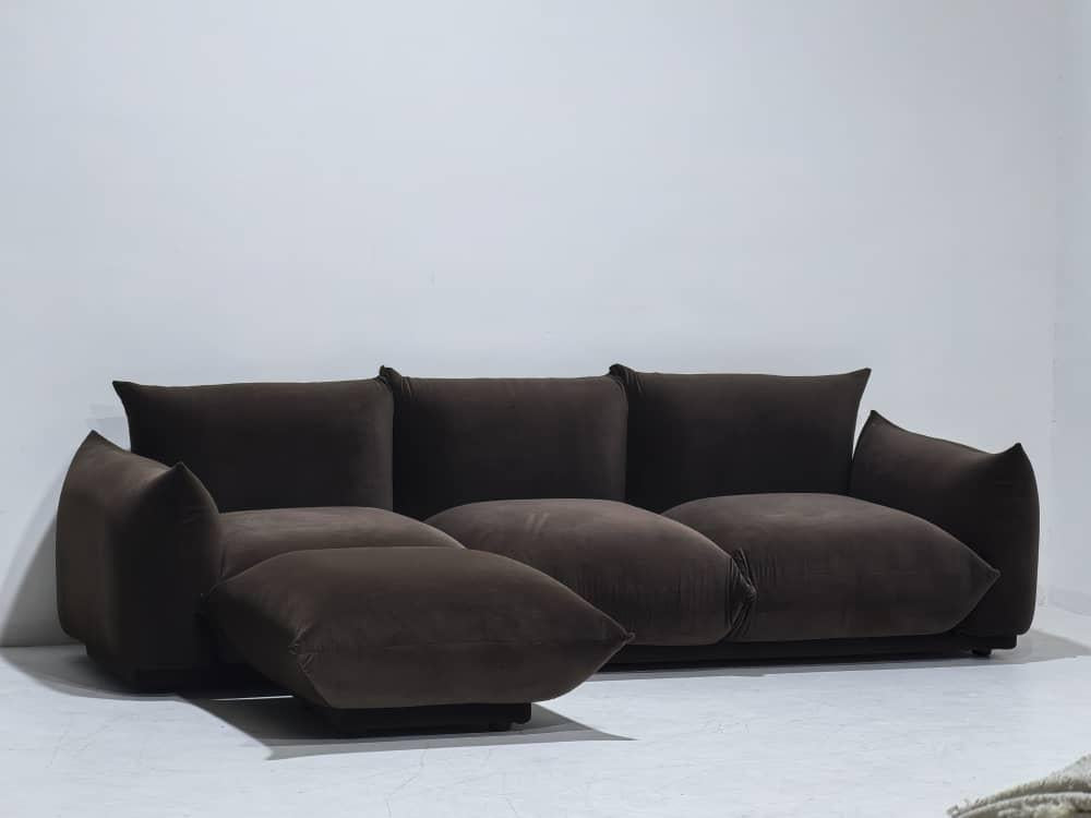 Spice Velvet Marenco Three Seater Sofa