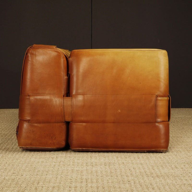 Mario Bellini's 932 Quartet Leather Sectional Sofa
