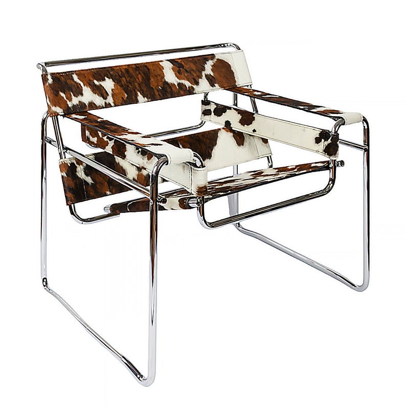 Wassily Chair | Iconic Bauhaus Tubular Metal & Cowhide Armchair