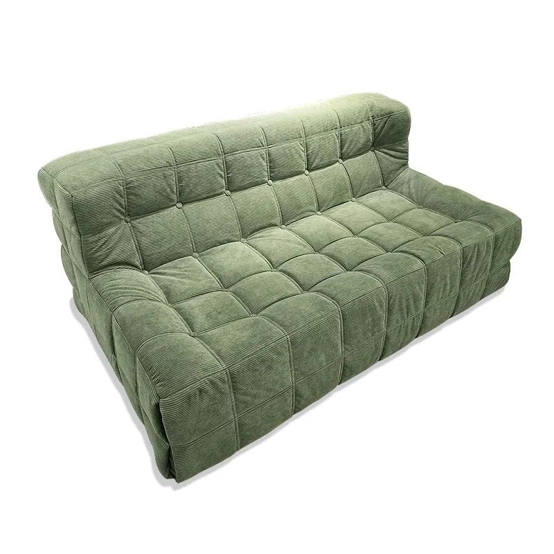 compressed-olive-green-tufted-sofa-front-view-vintara-design