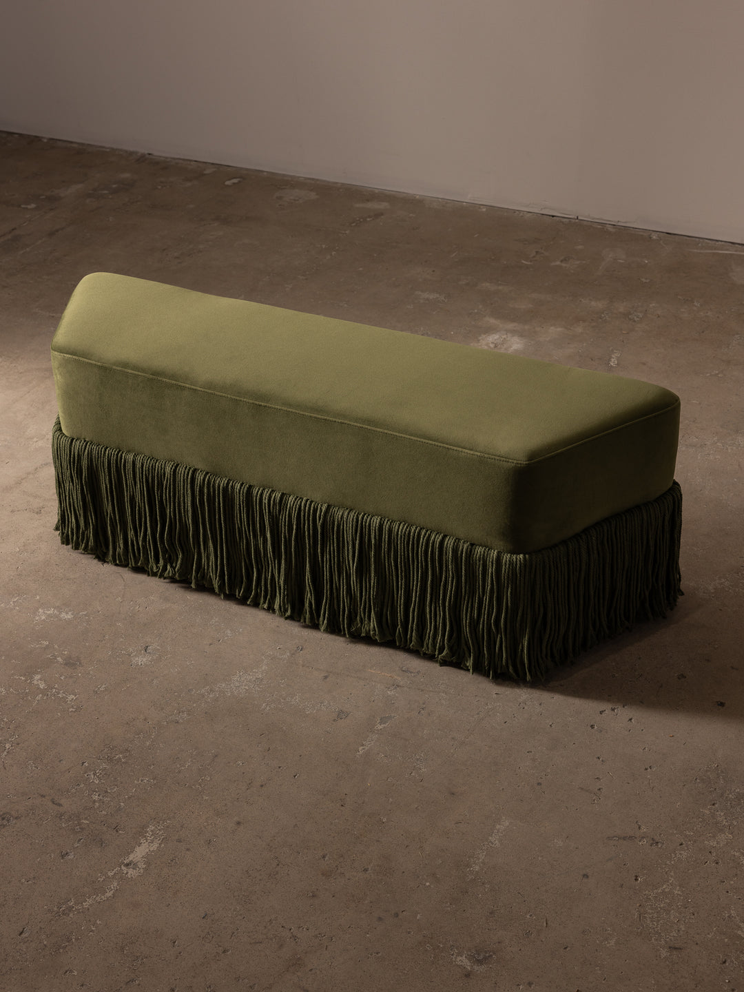 Allard Velvet Bench with Thick Tassel Fringe