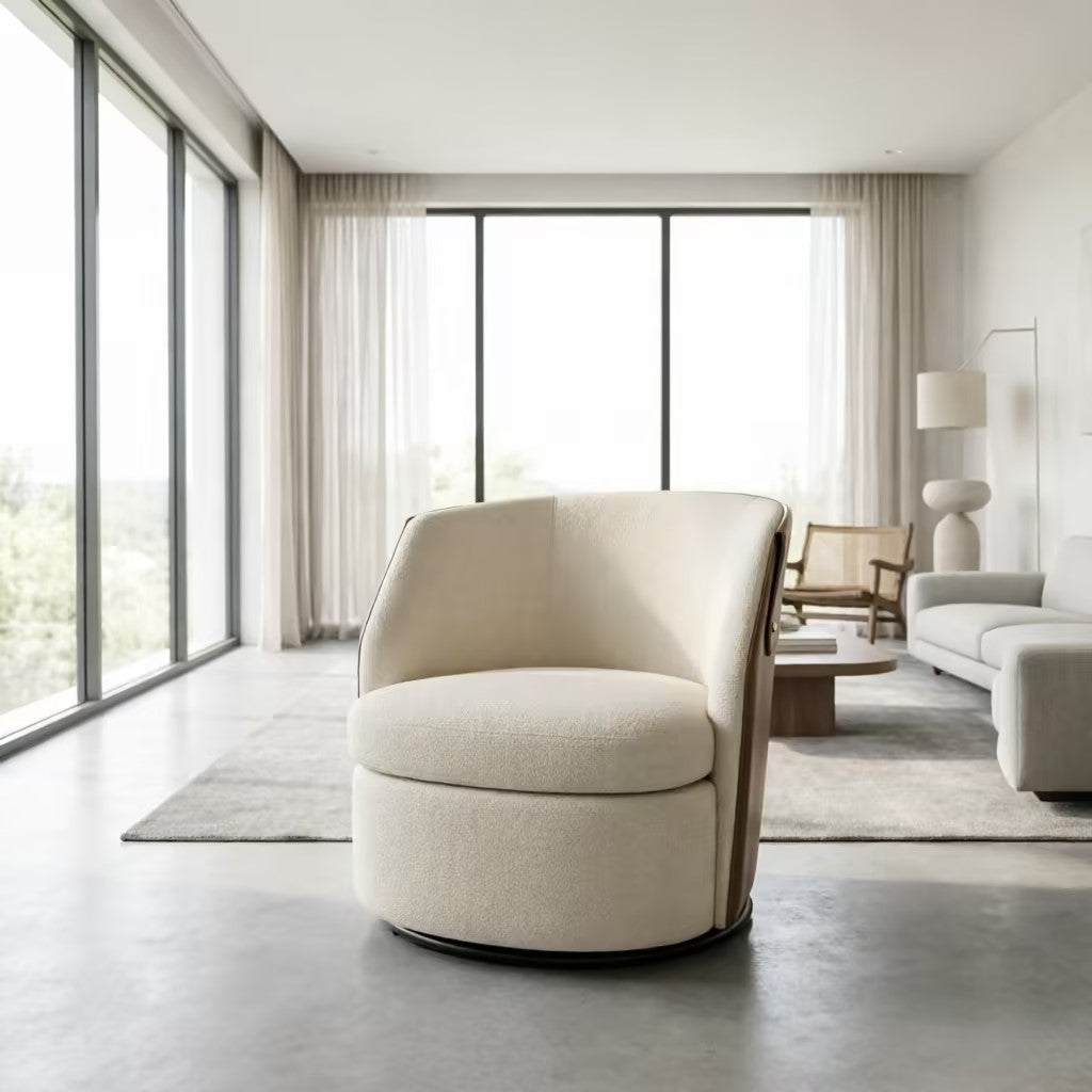 Modern Italian Ozzy Swivel Armchair