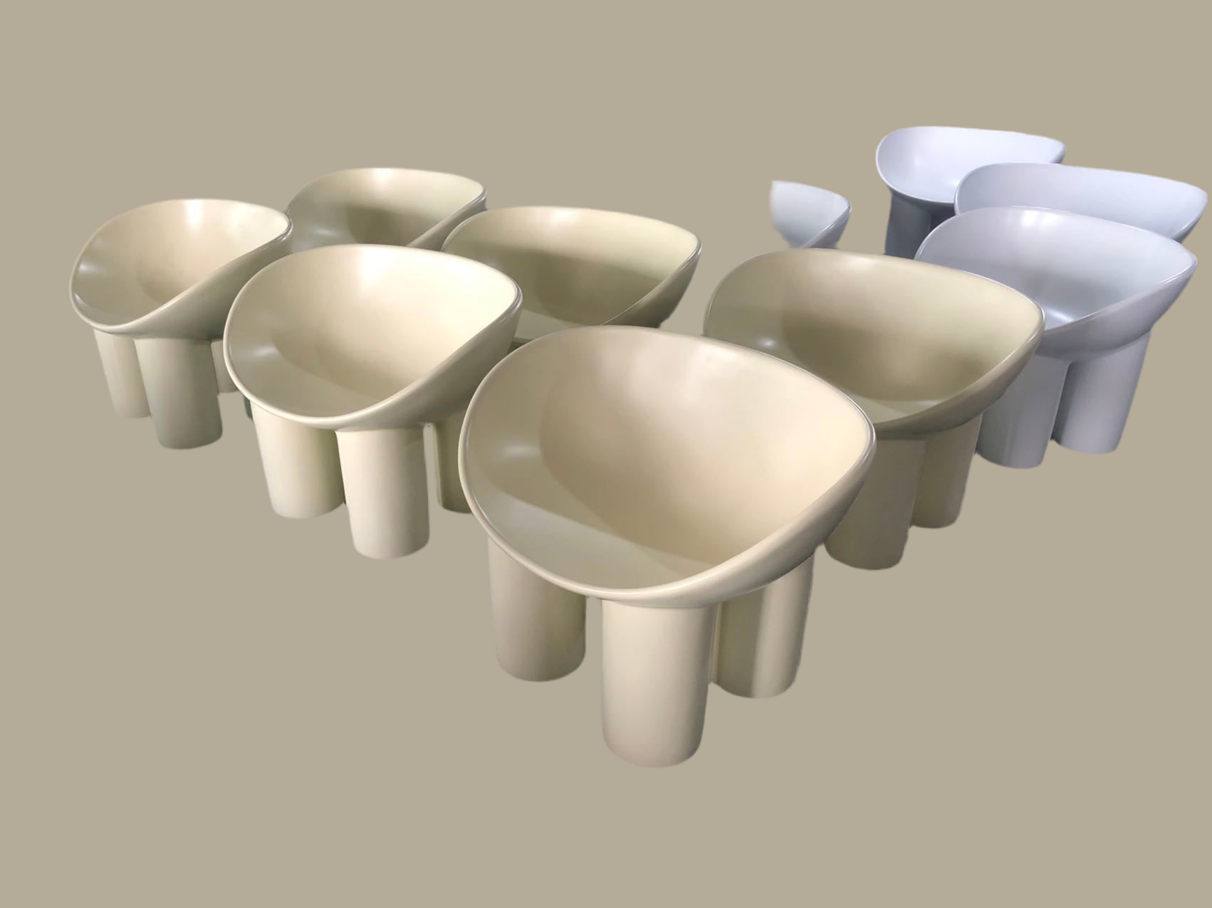 Roly Poly Fiberglass Armchair