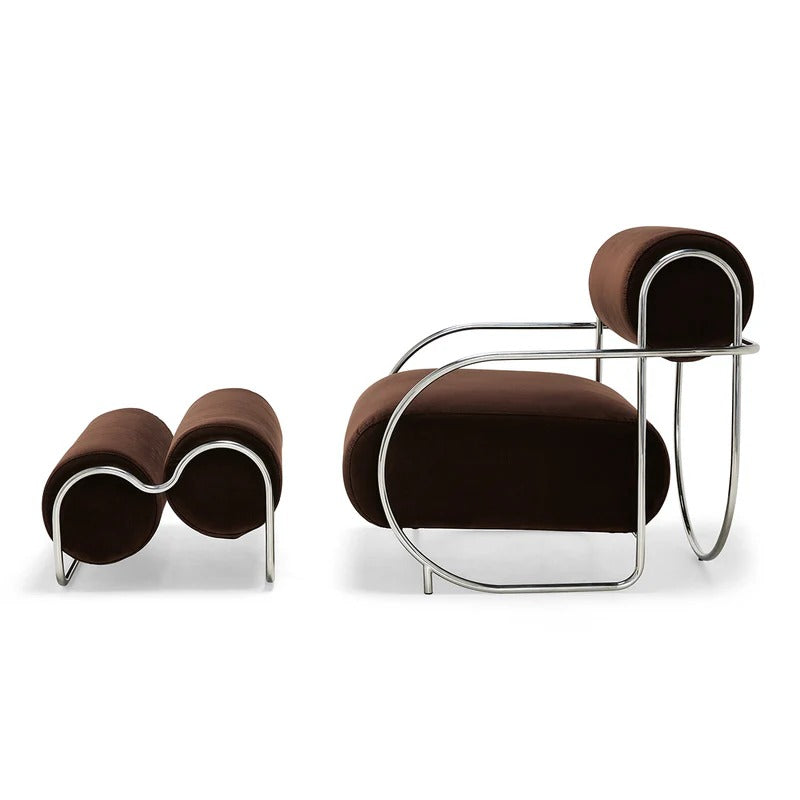 Chromeo Armchair with footrest (Sorrento)