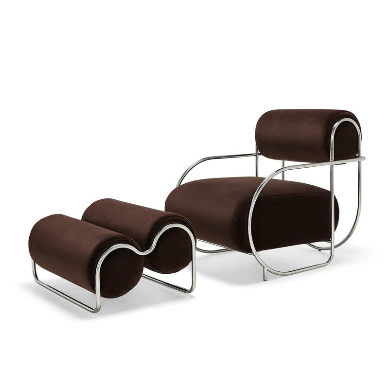 Chromeo Armchair with footrest (Sorrento)