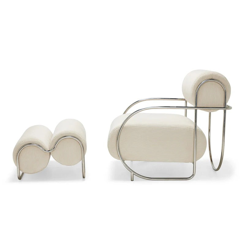 Chromeo Armchair with footrest