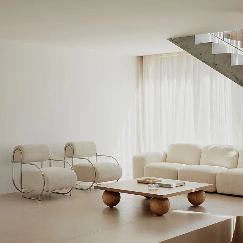 Chromeo Armchair with footrest