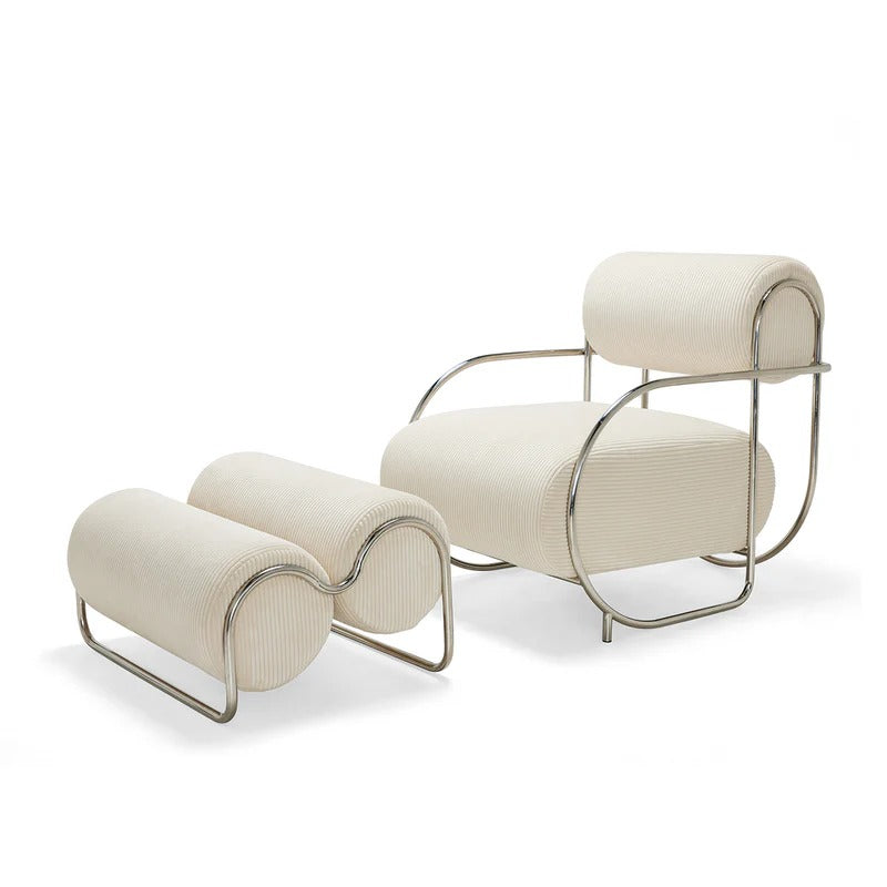 Chromeo Armchair with footrest