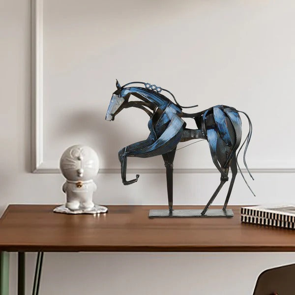 Handmade Metal Horse Sculpture