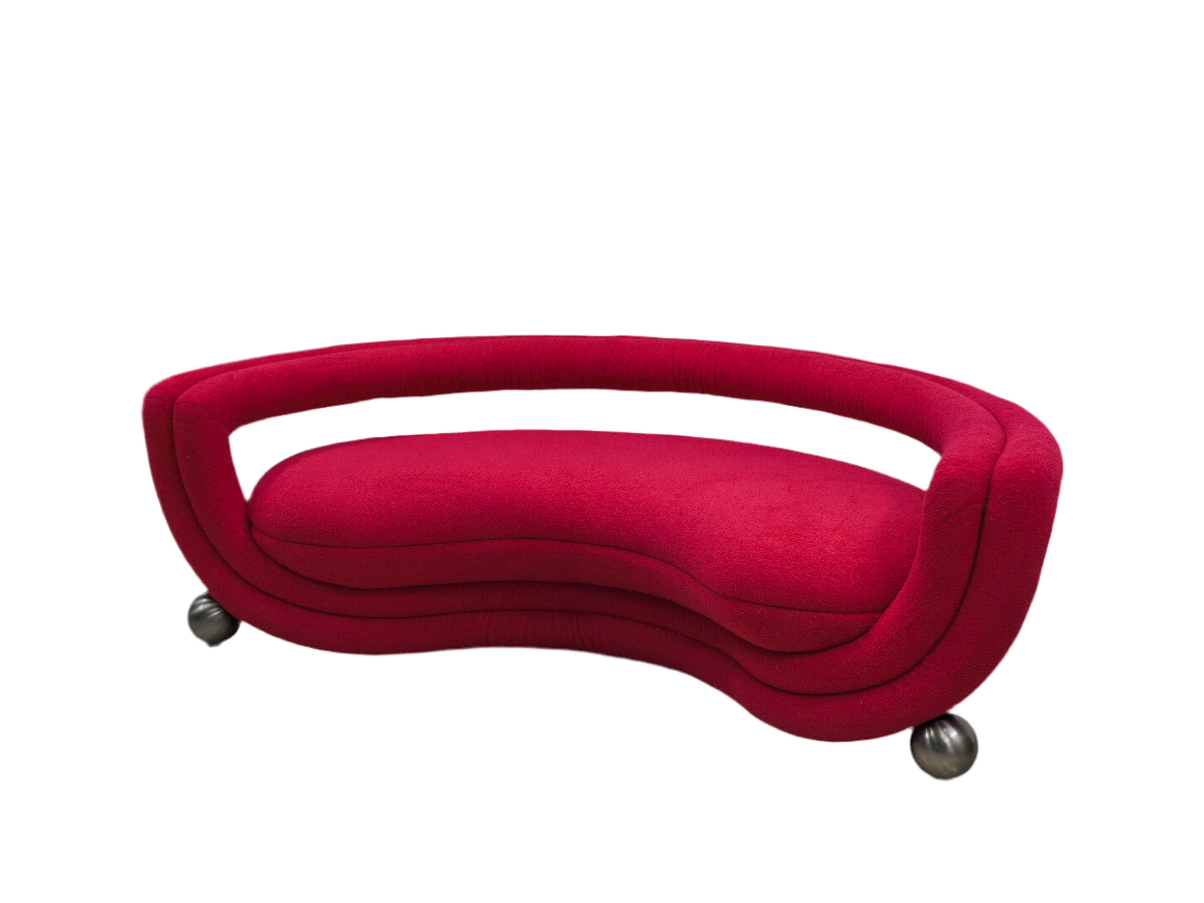 Kissing Armchair by Lara Bohinc - Sculptural Bronze & Cream Bouclé