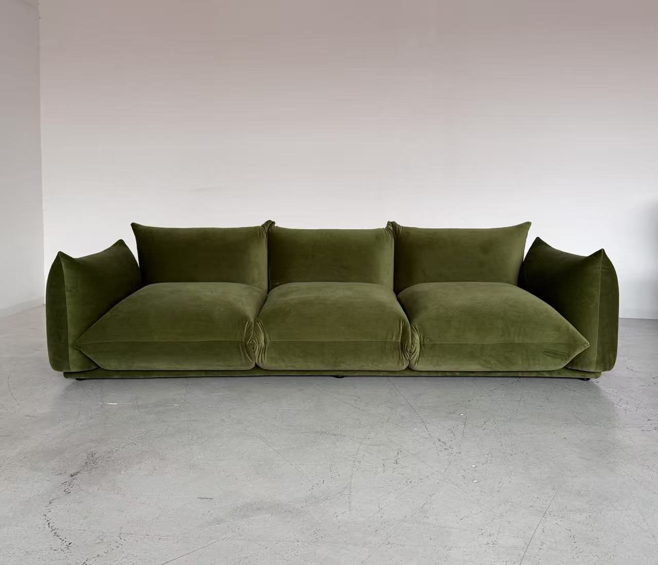 Spice Velvet Marenco Three Seater Sofa