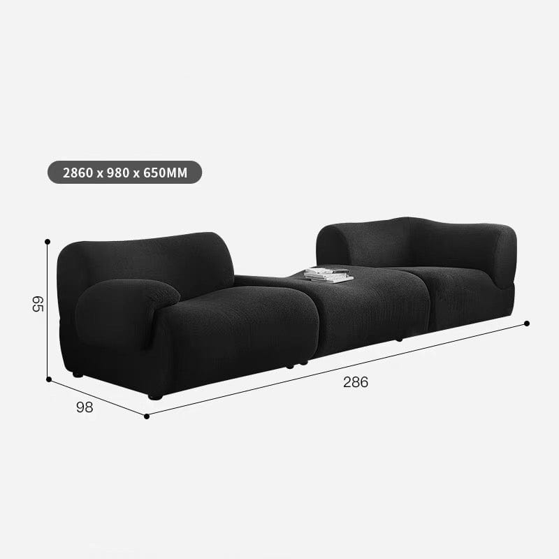 Lilac Sectional Designer Curve Sofa
