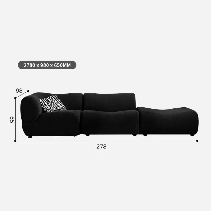 Lilac Sectional Designer Curve Sofa