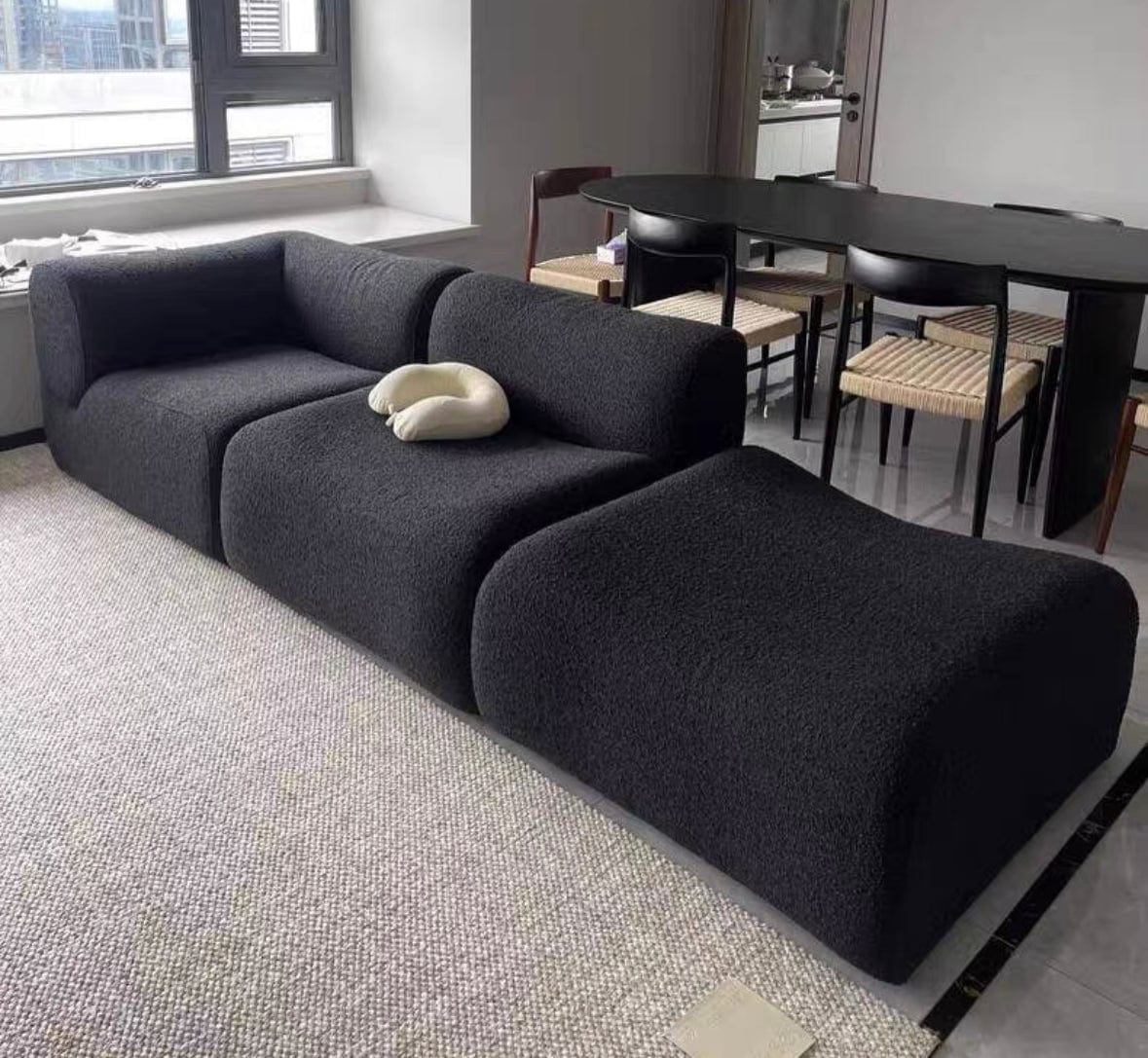 Lilac Sectional Designer Curve Sofa