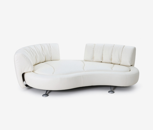 de Sede DS-164 Curved Leather Sofa Replica - Custom Hugo de Ruiter Inspired 360 Rotating Backrest Modular Daybed