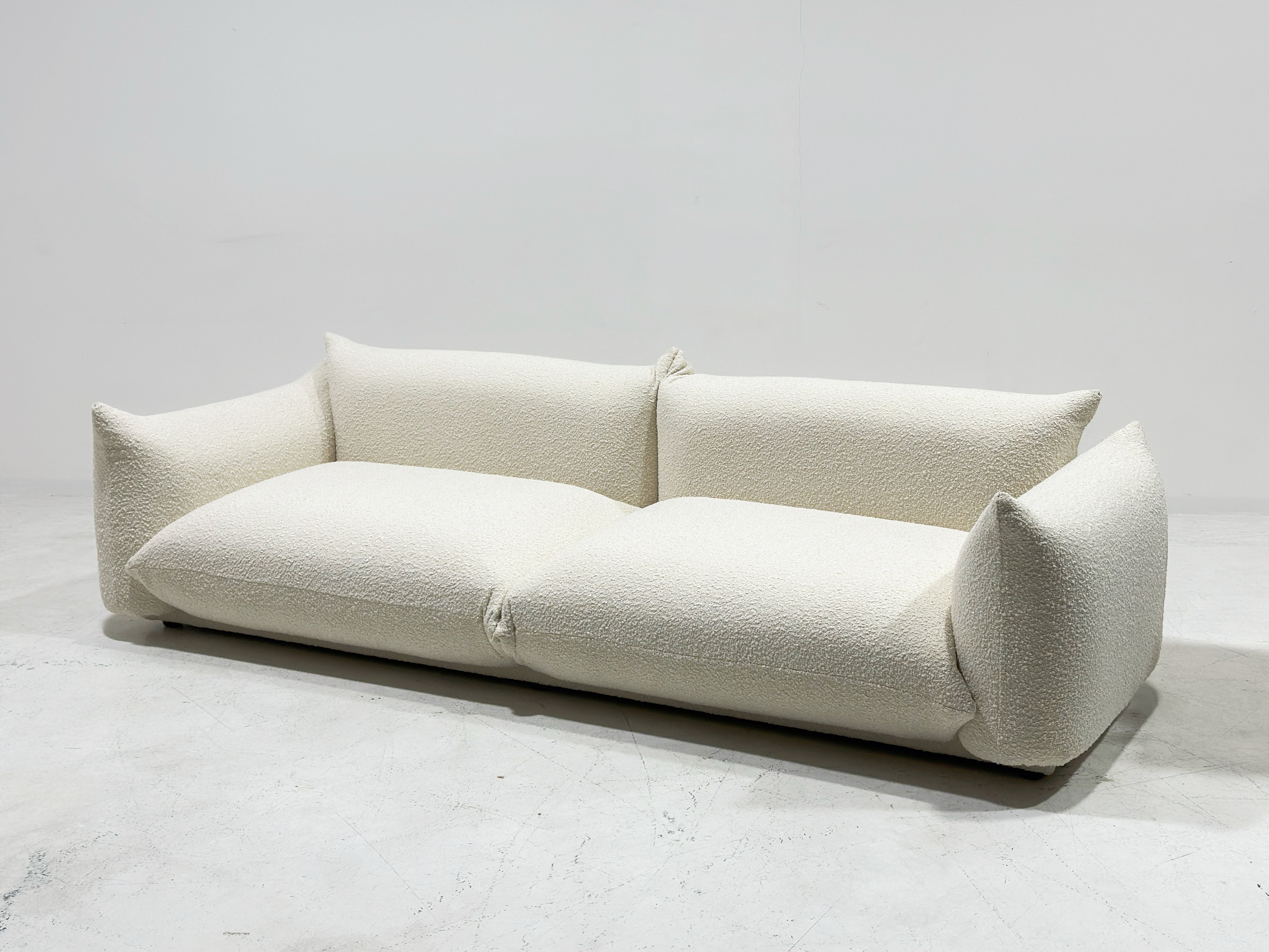 Ivory boucle Marenco Two Seater Sofa Extra Length
