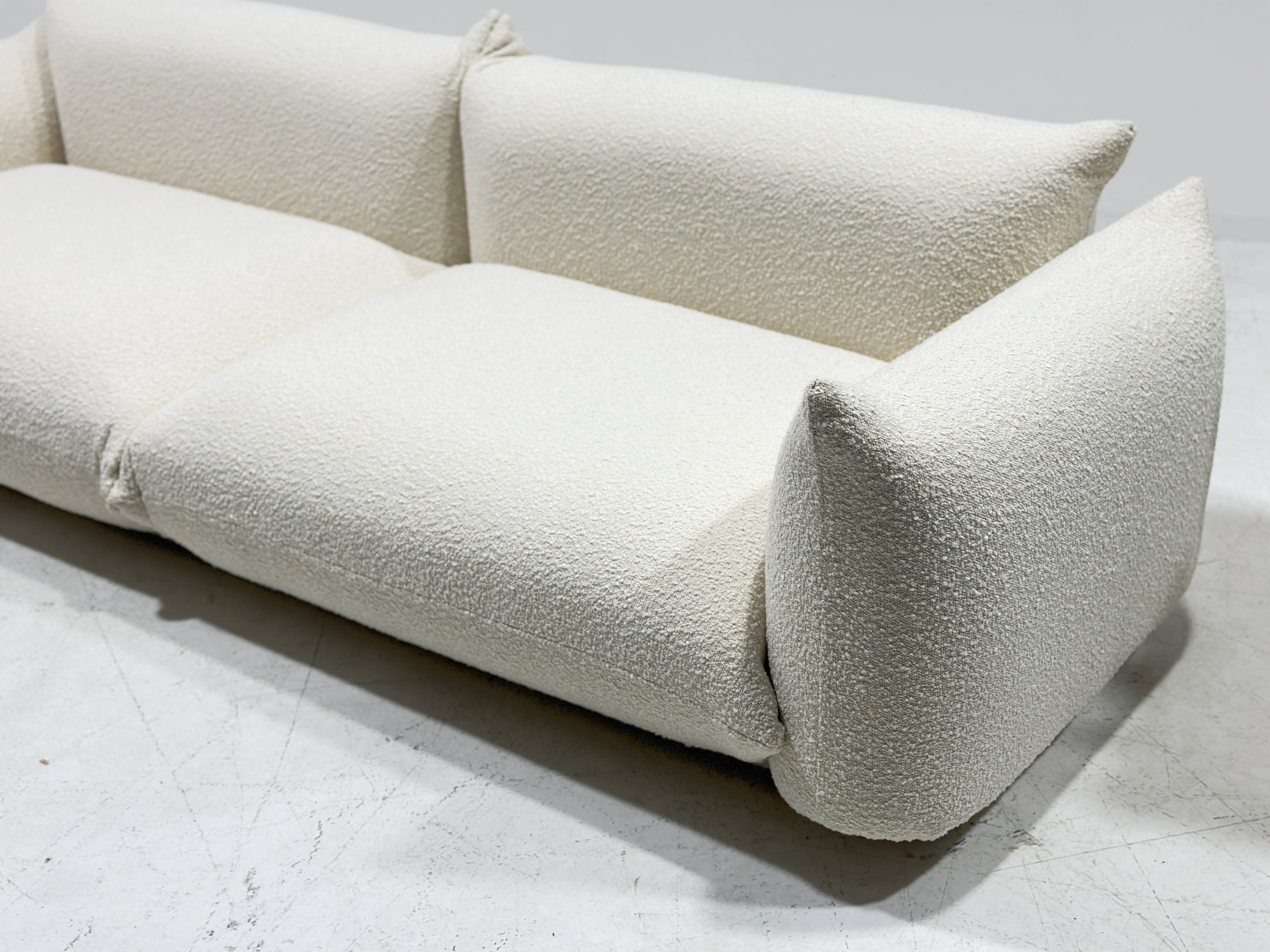 Ivory boucle Marenco Two Seater Sofa Extra Length