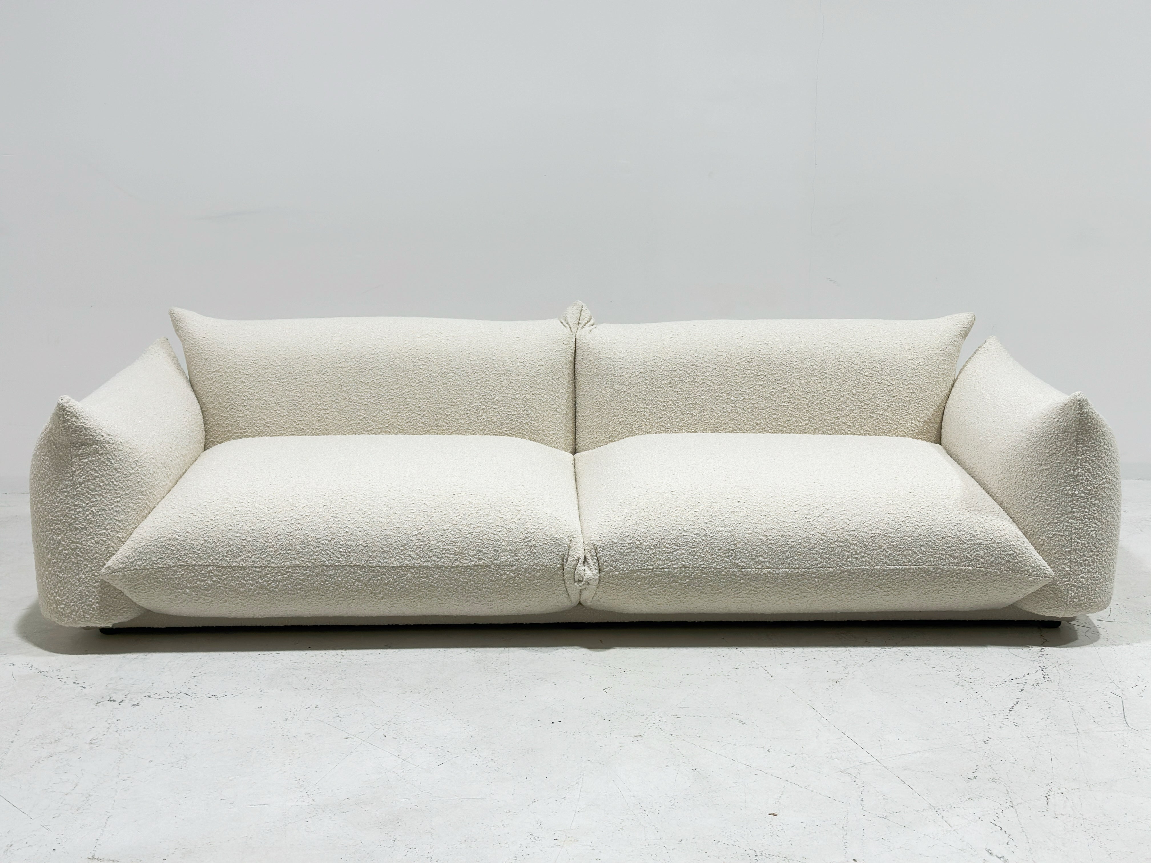Ivory boucle Marenco Two Seater Sofa Extra Length