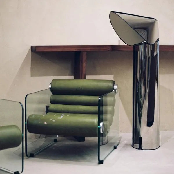 Fabio Lenci Hyaline Chair with padded cylindrical rolls
