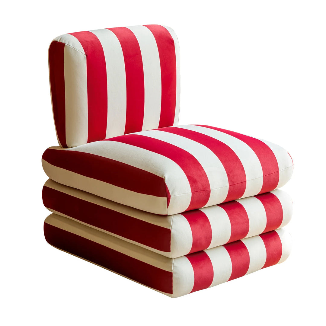 Tallulah Striped Chair - Boho Chic Red & Blue Lounge