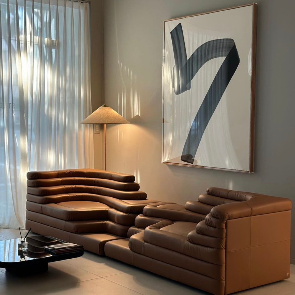 Elegant Terrazza Sofa by Ubald Klug, a blend of Swiss-inspired luxury and modern design.