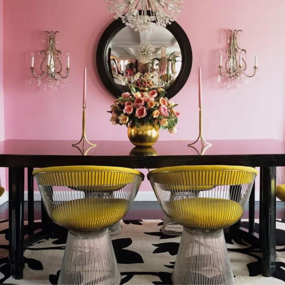 Classic Warren Platner chair, blending iconic design with plush comfort.