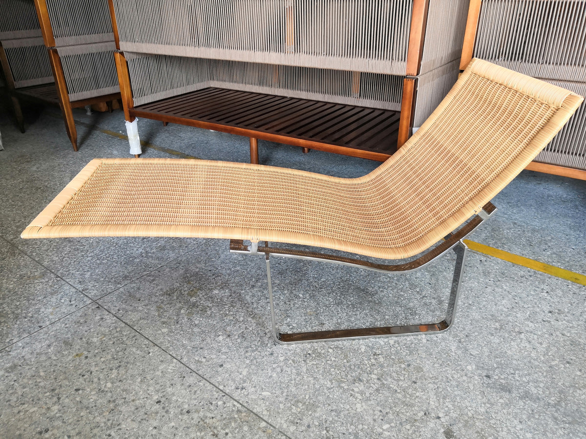 Premium Reproduction of PK24 Wicker Lounge Chair – Mid-Century Modern Chaise Longue