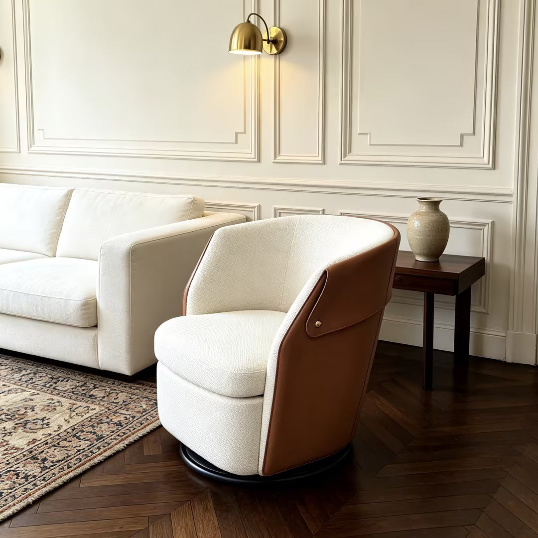Modern Italian Ozzy Swivel Armchair