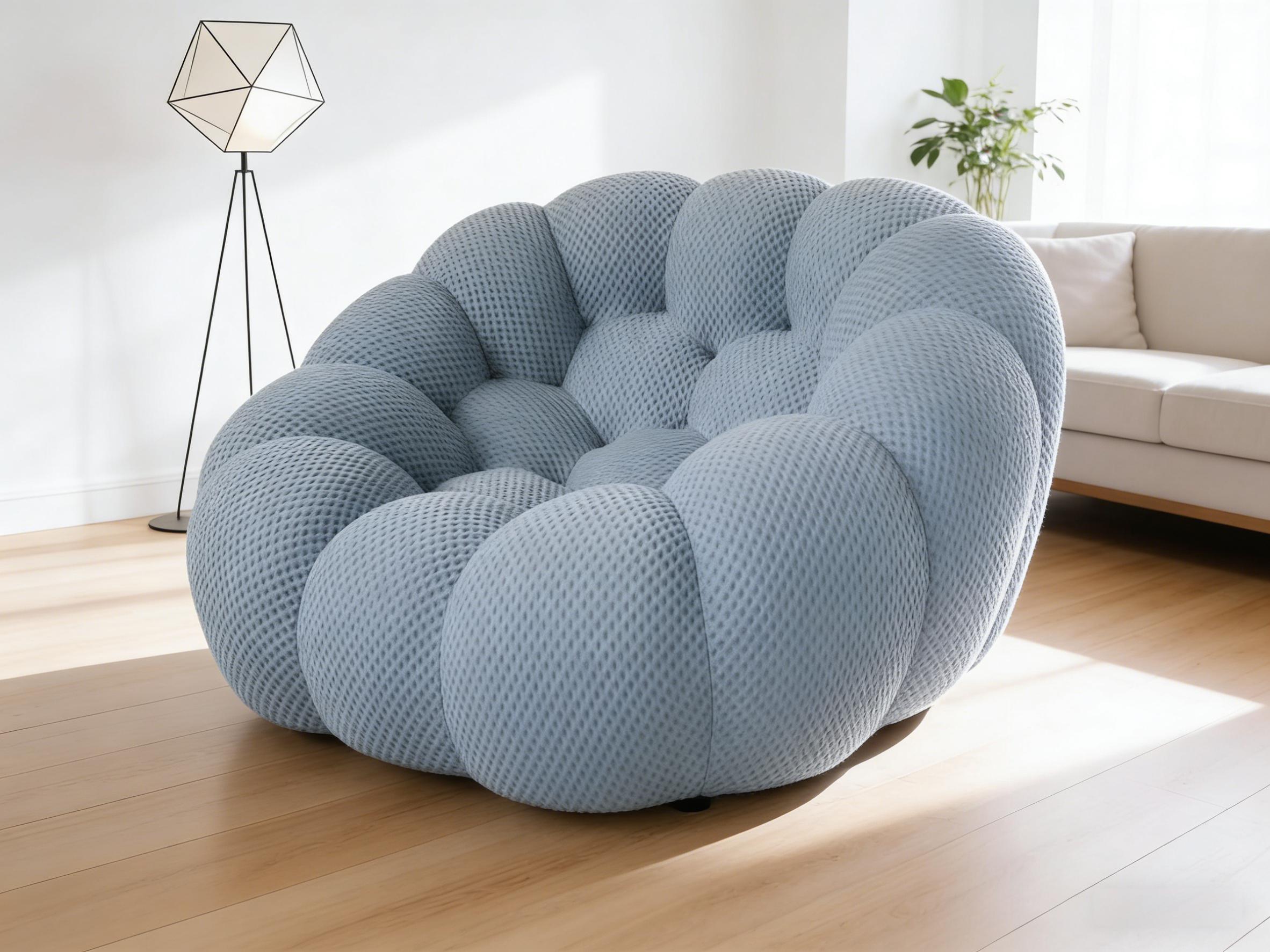 dusty-blue-bubble-chair-reading-nook-setup-vintara-design