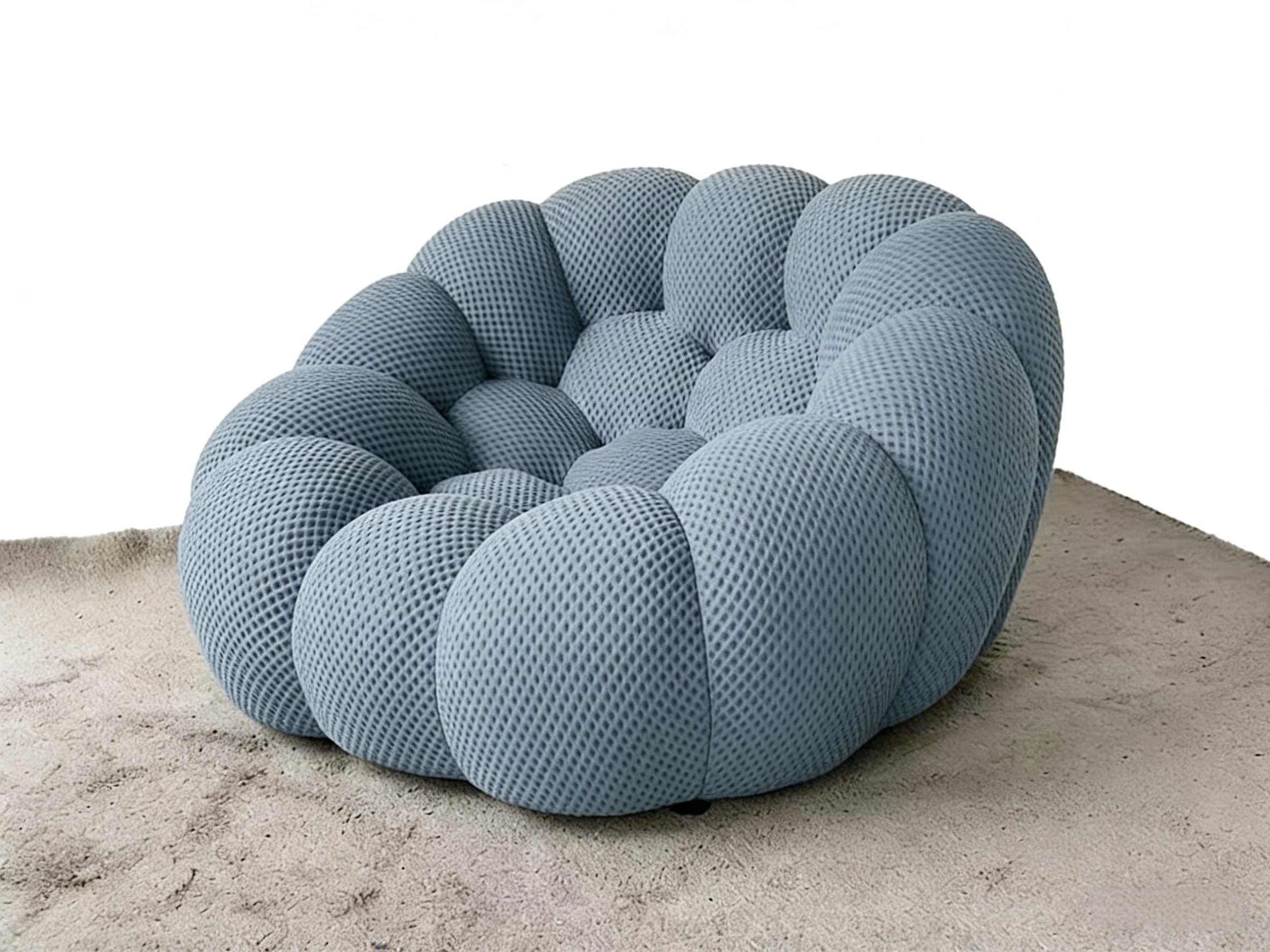 compressed-dusty-blue-single-bubble-sofa-front-view-vintara-design