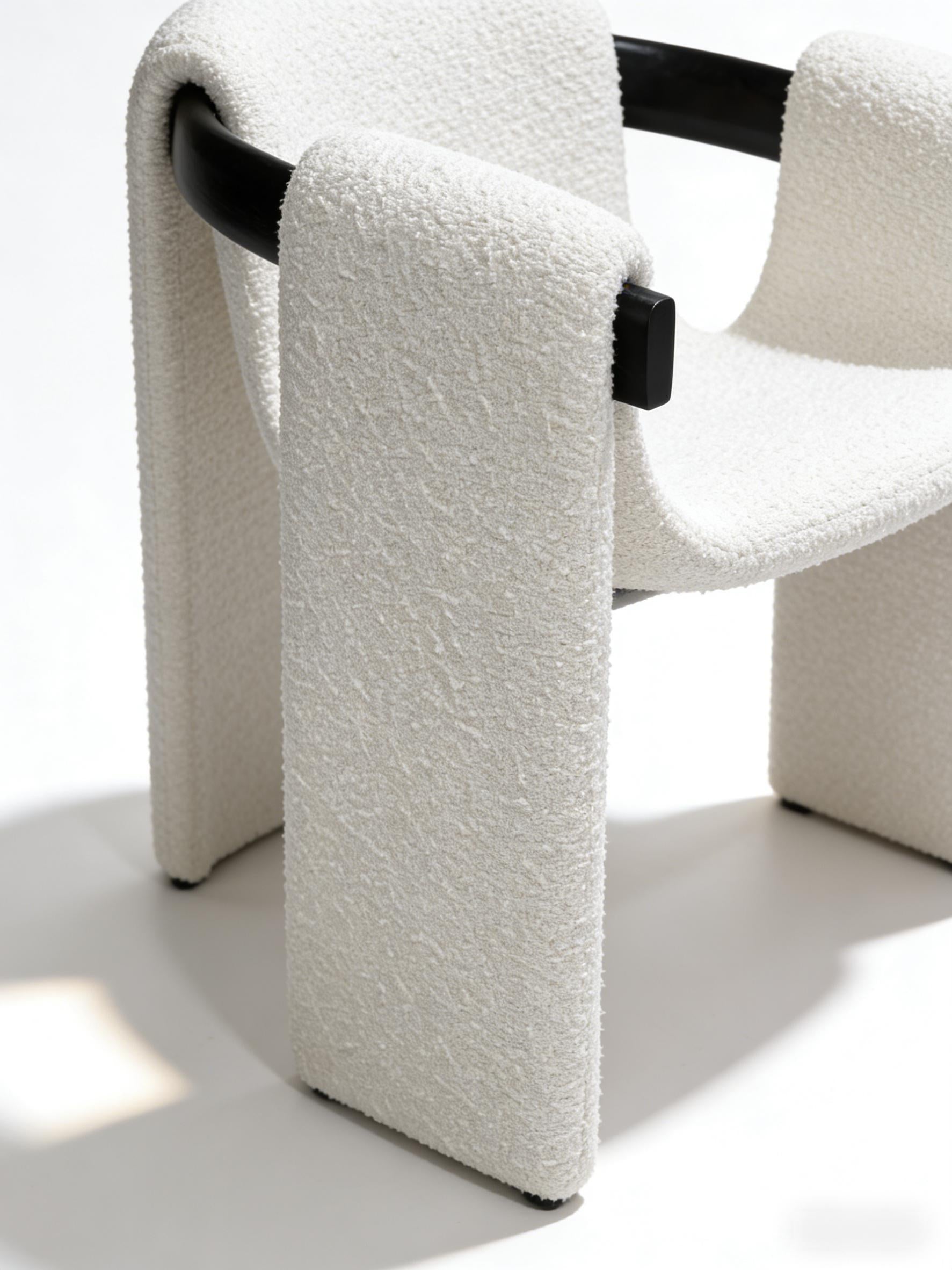 Sari Dining Chair | Vintara Design – Sculptural Bouclé Armchair