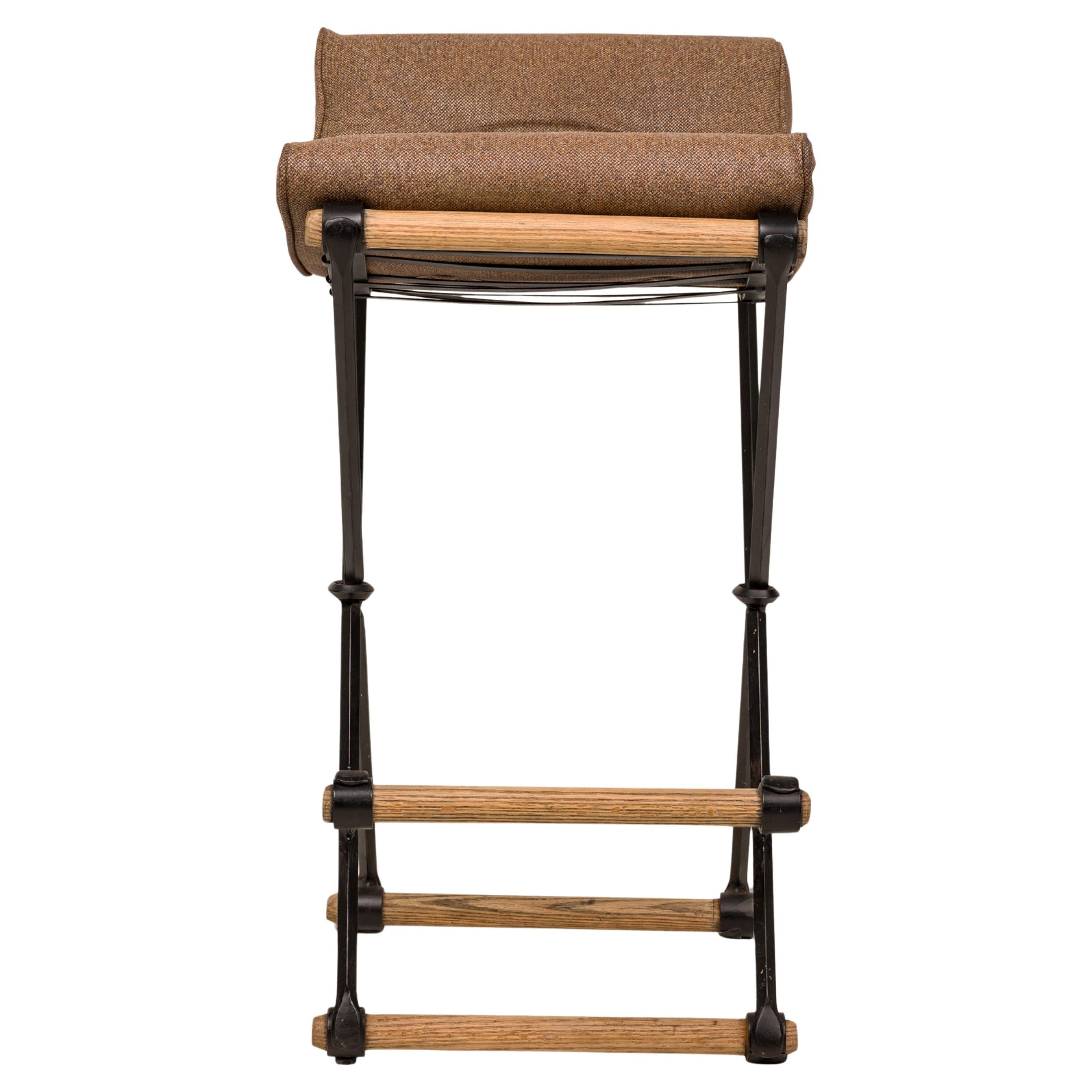 Cleo Baldon Oak & Iron Bar Stool by Vintara Design