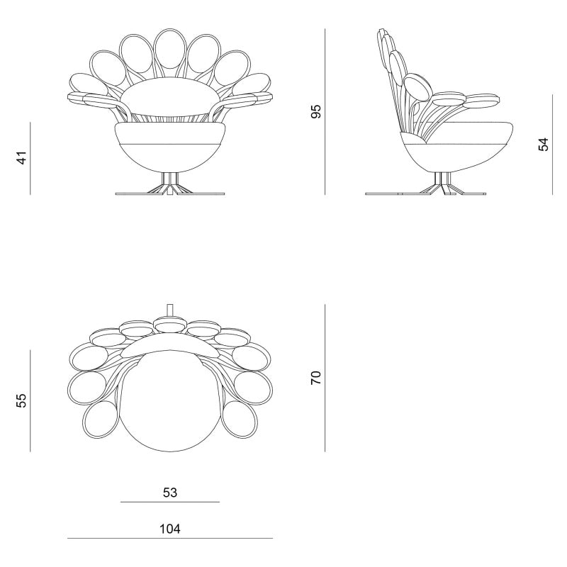 Pavone Outdoor Armchair by Vintara Design