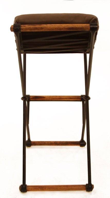 Cleo Baldon Oak & Iron Bar Stool by Vintara Design