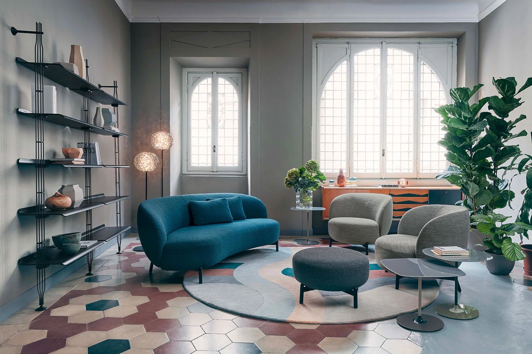 Kartell Lunam Sofa in Siena Earth - Sophisticated Mid Century Modern Design