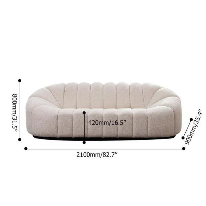 Janice 3-Seater Oval Sofa