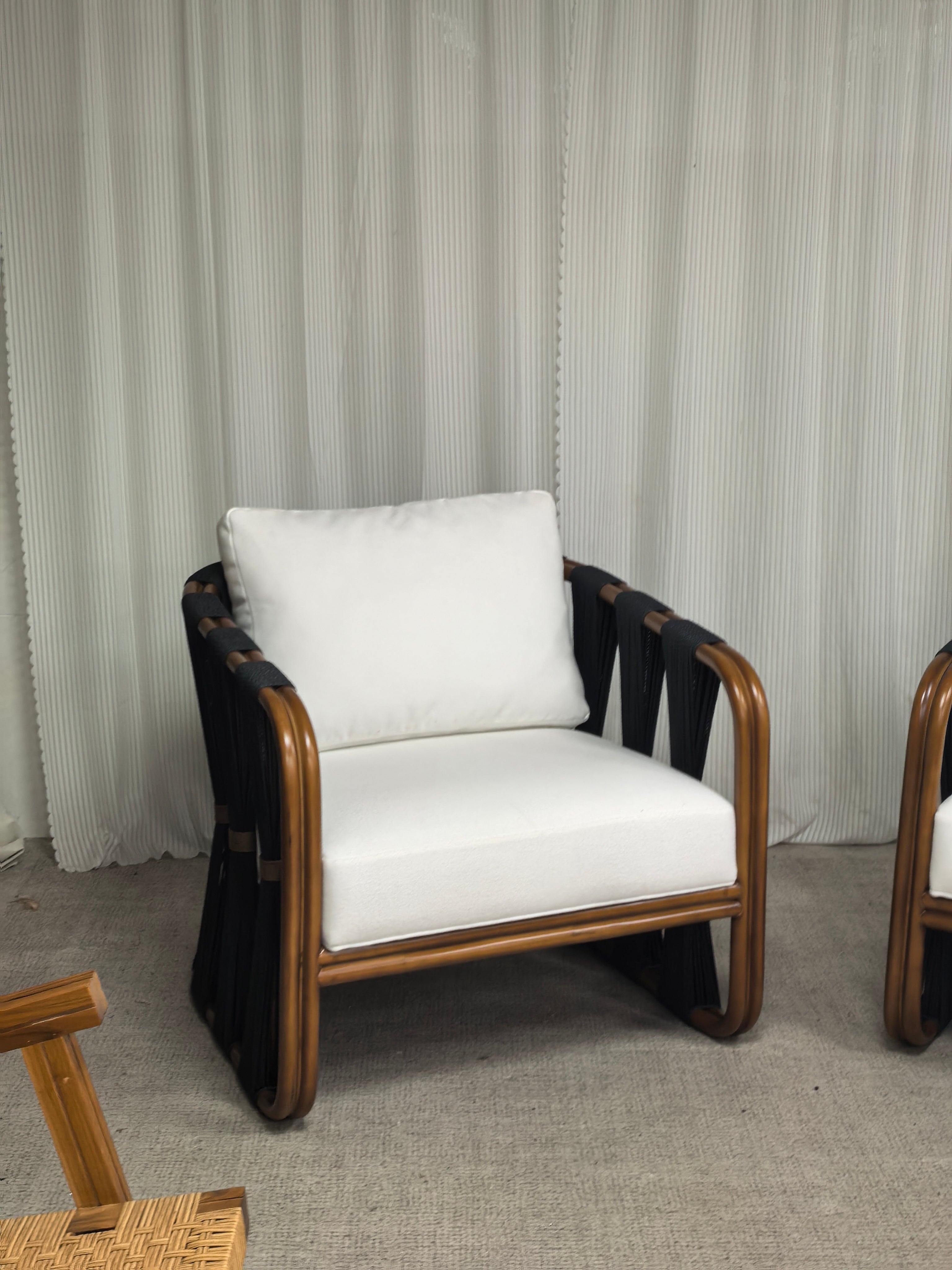 Strings Attached Lounge Chair - Coastal Rattan & Abaca Rope